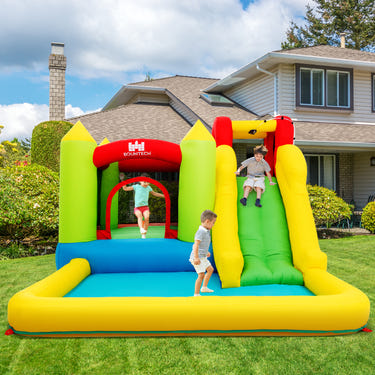 Outdoor Inflatable Bounce House with 480 W Blower - Heavy-Duty