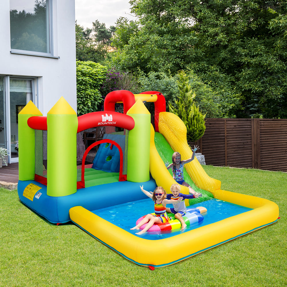 Outdoor Inflatable Bounce House with 480 W Blower - Heavy-Duty
