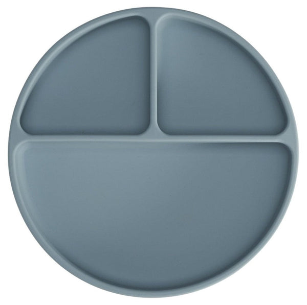 Silicone Suction Plate (Muted Blue)