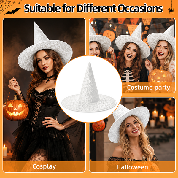 Personalized Halloween Witch Hat with Custom Name – Flying Witches Pattern Costume Hat for Adults & Teens
