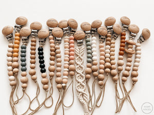 Pacifier Clip - Harper (Camel)