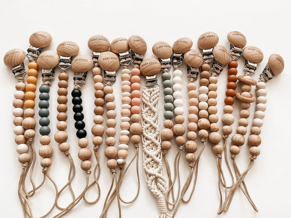 Pacifier Clip Harper (Camel & Cream)