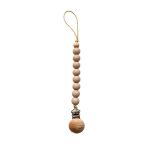 Camel Speckle Pacifier Clip & Teether