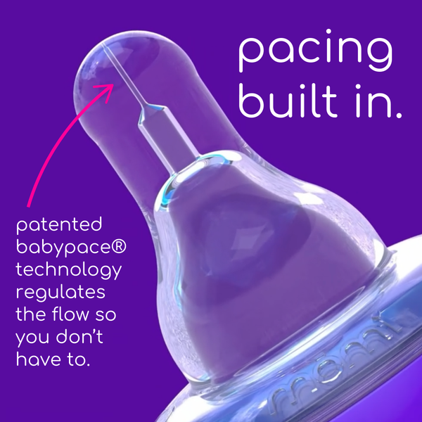 mōmi breast-like bottle 4oz 2-set with purple collar