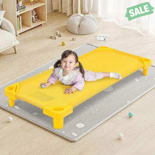 Pack of 4 Colorful Kids Stackable Naptime Cot Toddler Beds