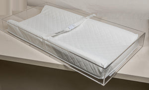 LELLOBABY™ 6mm Thick Premier Edition Acrylic Diaper Changing Tray, stylish and functional for baby care.