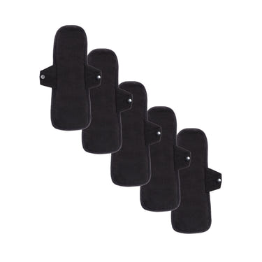 Reusable pantyliner 5-piece bundle for medium flows, eco-friendly feminine pads and protectors.