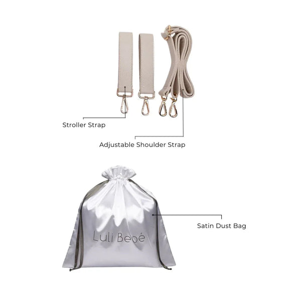 Pastel pink Petit Diaper Bag at angle 10, stylish and functional for modern parents.