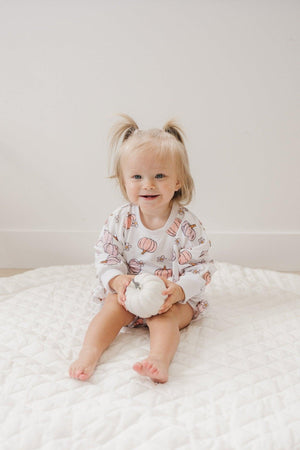 Pastel Pumpkins Bamboo Bubble Romper