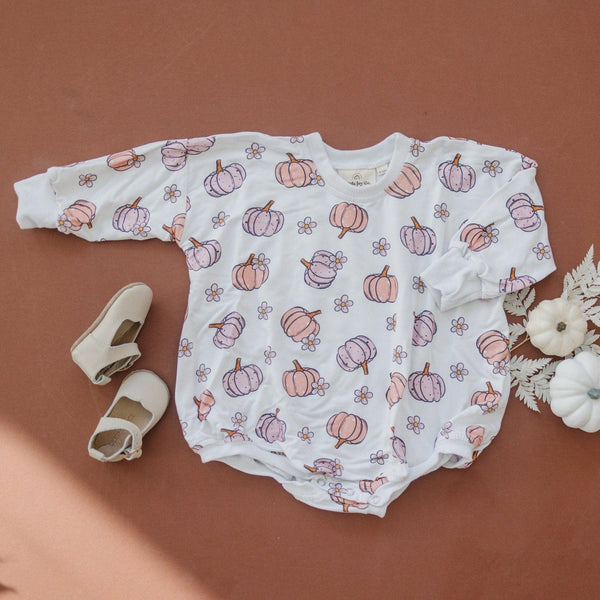 Pastel Pumpkins Bamboo Bubble Romper