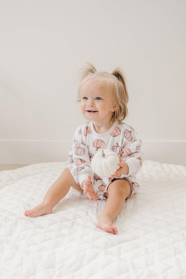 Pastel Pumpkins Bamboo Bubble Romper