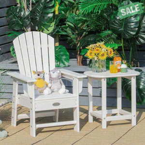 Patio Kids’ Adirondack Chair with Ergonomic Backrest-Blue Blue Kids Chairs & Seating