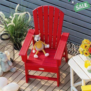 Patio Kids’ Adirondack Chair with Ergonomic Backrest-Blue Blue Kids Chairs & Seating