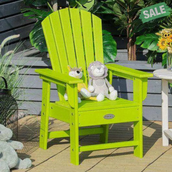 Patio Kids’ Adirondack Chair with Ergonomic Backrest-Blue Blue Kids Chairs & Seating
