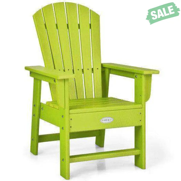Patio Kids’ Adirondack Chair with Ergonomic Backrest-Blue Blue Kids Chairs & Seating