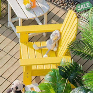 Patio Kids’ Adirondack Chair with Ergonomic Backrest-Blue Blue Kids Chairs & Seating