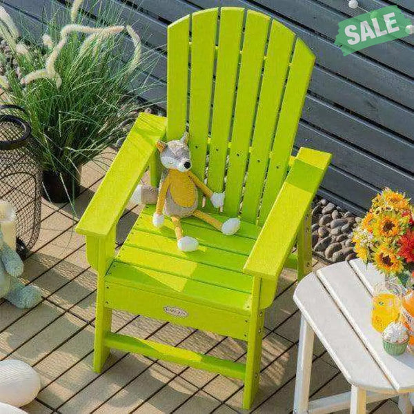 Patio Kids’ Adirondack Chair with Ergonomic Backrest-Blue Blue Kids Chairs & Seating