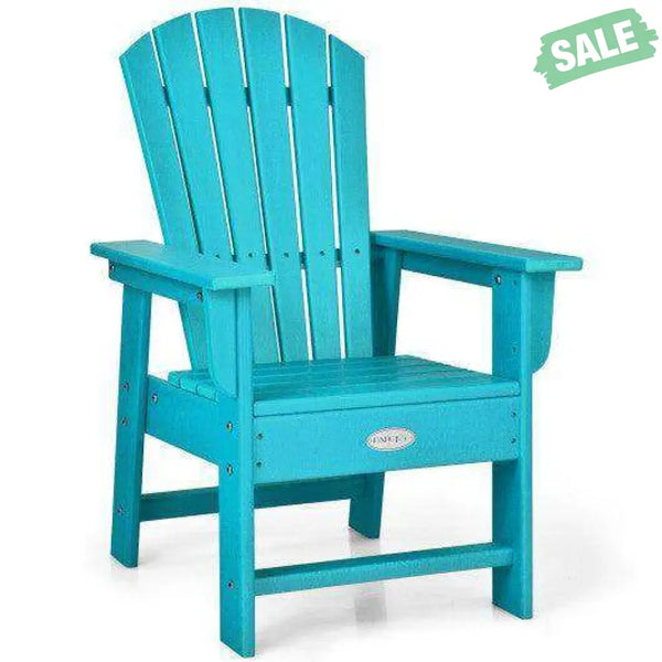 Patio Kids’ Adirondack Chair with Ergonomic Backrest-Blue Blue Kids Chairs & Seating