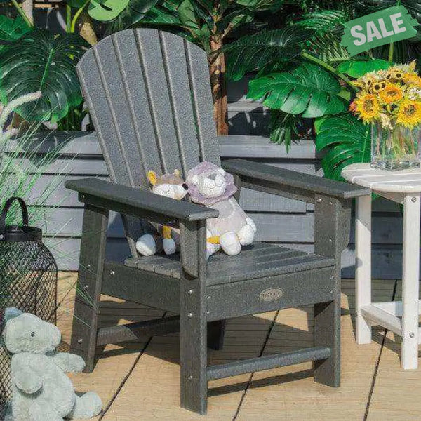 Patio Kids’ Adirondack Chair with Ergonomic Backrest-Blue Blue Kids Chairs & Seating