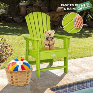 Patio Kids’ Adirondack Chair with Ergonomic Backrest-Blue Blue Kids Chairs & Seating