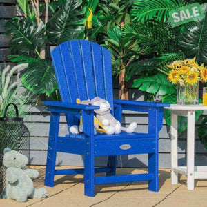 Patio Kids’ Adirondack Chair with Ergonomic Backrest-Blue Blue Kids Chairs & Seating