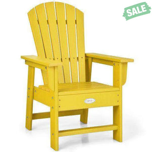 Patio Kids’ Adirondack Chair with Ergonomic Backrest-Blue Blue Kids Chairs & Seating