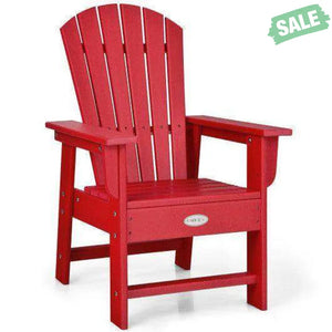 Patio Kids’ Adirondack Chair with Ergonomic Backrest-Blue Blue Kids Chairs & Seating
