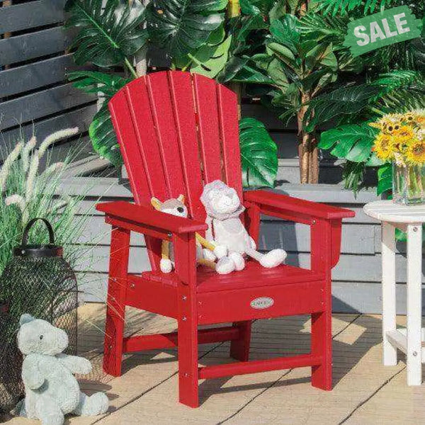 Patio Kids’ Adirondack Chair with Ergonomic Backrest-Blue Blue Kids Chairs & Seating