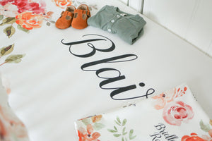 Custom Crib Sheet - Floral Baby Bedding with Soft Breathable Fabric | Durable Snug Fit