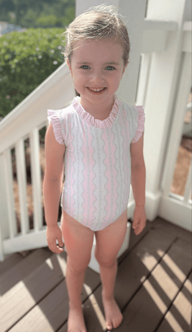 Peachy Keen girl's swim diaper bag in vibrant colors, perfect for beach days and poolside fun.