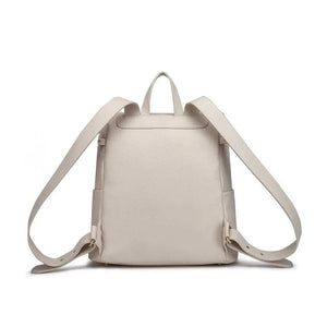 Signature Pearl White Diaper Bag at angle 6, stylish and functional for modern parents.