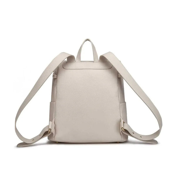 Signature Pearl White Diaper Bag at angle 6, stylish and functional for modern parents.