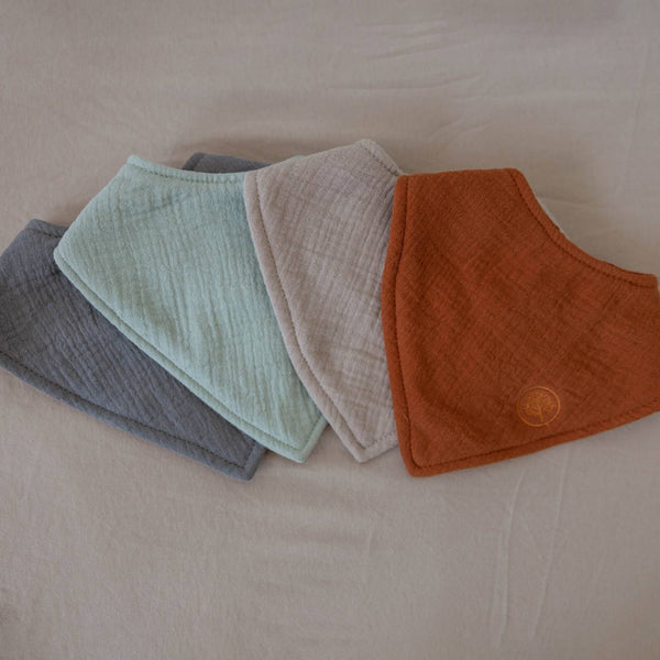 Pebble Muslin Bandana Bibs Set (4-Pack)