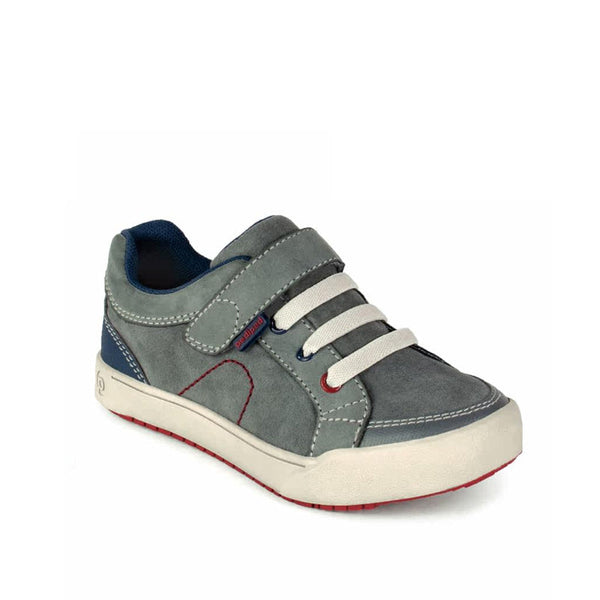 Dani Flex® Grey sneakers for babies, showcasing a stylish angle 2 view.
