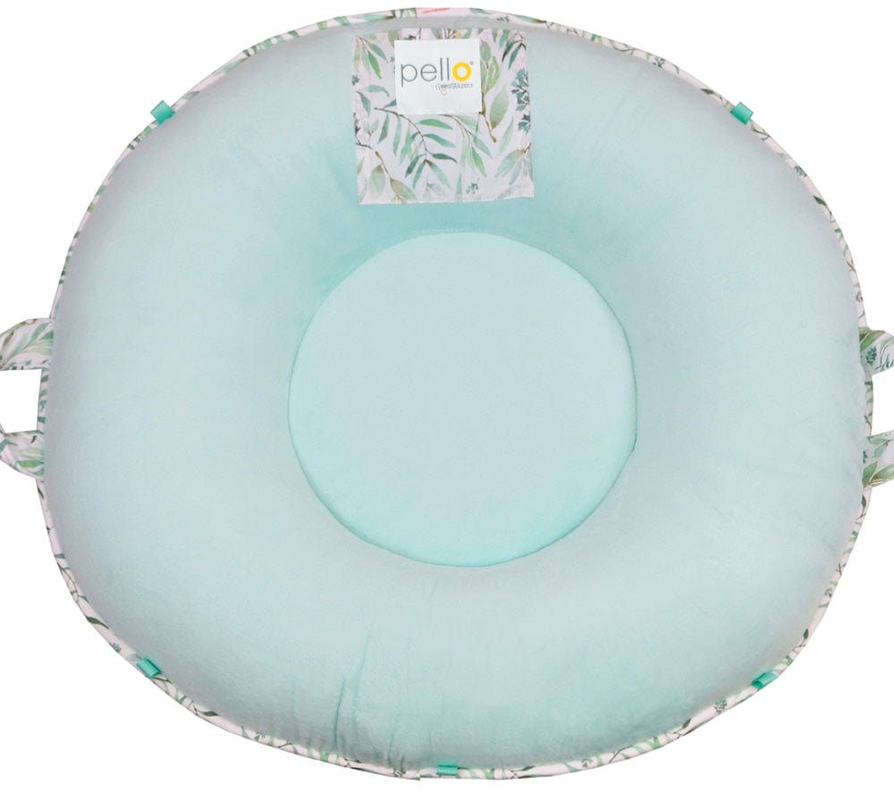 Basil Mint Floor Cushion - Comfortable and stylish seating for babies and toddlers. Perfect for playtime and relaxation.