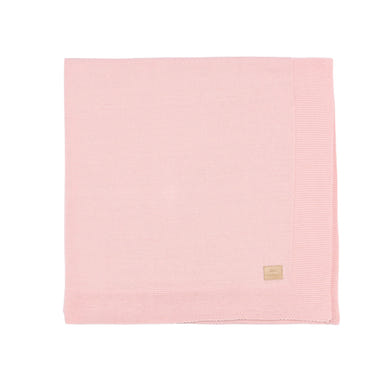 PETIT SWEENY | Girls Pink Organic Cotton Knit Blanket - MOOGCO Baby