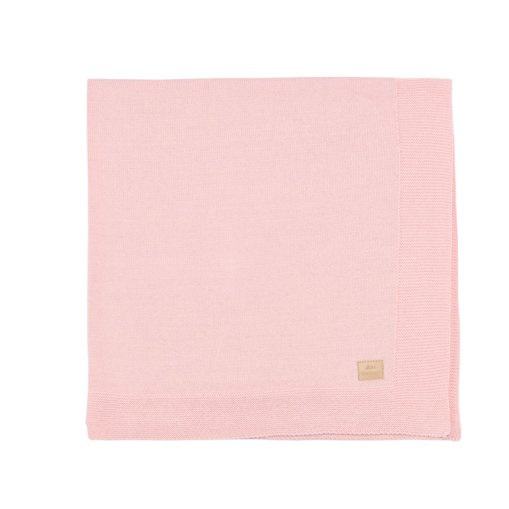 PETIT SWEENY | Girls Pink Organic Cotton Knit Blanket