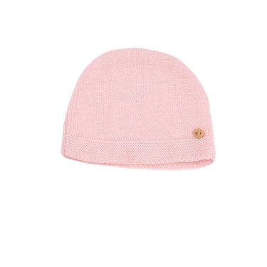 PETIT SWEENY | Girls Pink Organic Cotton Knit Hat - MOOGCO Baby