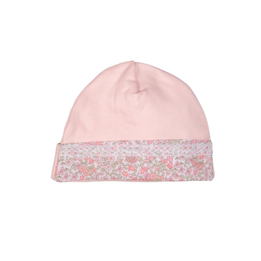 PETITE FLEUR | Baby Girls Floral Pink Cotton Hat