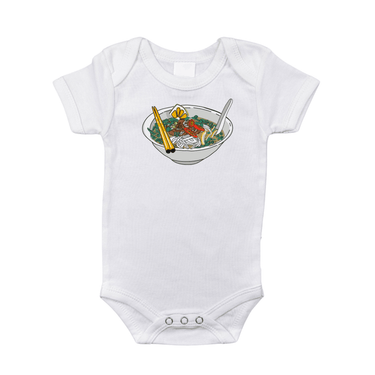 Pho Baby Onesie - Cute short sleeve bodysuit for infants, perfect for comfort and style.