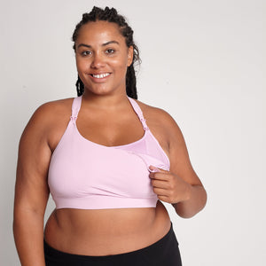 Chloe 3 Running Nursing Sports Bra (Blush Pink)
