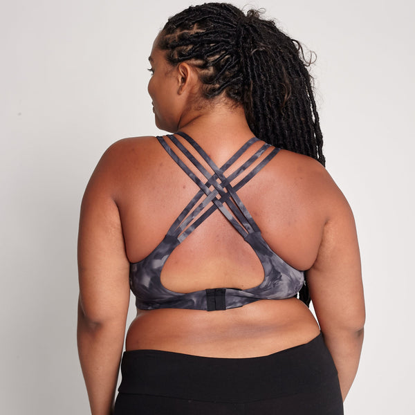 Chloe 4 Running Nursing & Pumping Sports Bra (Black Cloud)