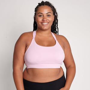 Chloe 3 Running Nursing Sports Bra (Blush Pink)