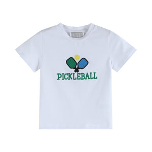 Pickleball T-Shirt and Green Gingham Shorts Set