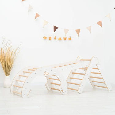 3 in 1 Pikler Triangle Set: Pikler Triangle + Arch + Ladder (B2B)