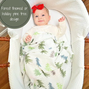 Pine Tree Baby Muslin Swaddle Blanket