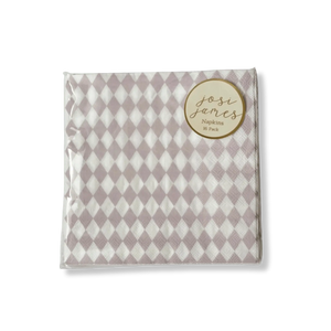 Pink Bavarian Check Large Disposable Paper Napkins (16pcs)