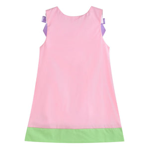 Pink Easter Bunny Garden Dress for babies, featuring a cute bunny design, perfect for spring celebrations.