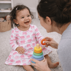 Pink Elephant Swirly Girl Dress