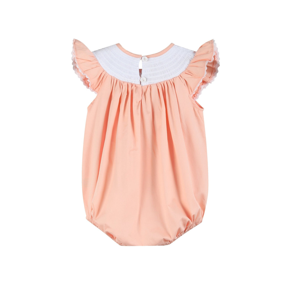 Pink Flamingo Smocked Flutter Romper